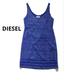 DIESEL ディーゼル　星 スター柄　ノースリーブ　背中開き　ワンピース ブルー