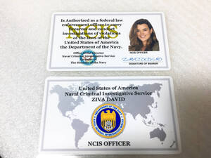 ☆ アメリカ 海軍 ドラマ グッズ NCIS ネイビー犯罪捜査班 NCIS局員 ジヴァ ダヴィード コート デ パブロさん ヨコ型 IDカード 02 ☆