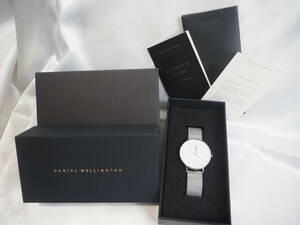 ◆美品◆稼働品◆ダニエルウェリントン/Daniel Wellington DW00600306 クオーツ ユニセックス 腕時計 文字盤カラー：ホワイト 共箱付 74449