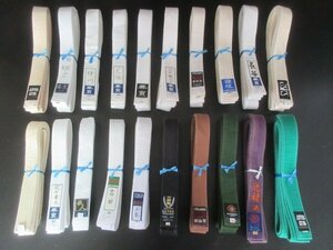 中古 柔道 空手道 合気道 武道 武術 格闘技 スポーツ 白帯 色帯 黒帯 茶帯 練習 試合 まとめて 20点【夢職】★★