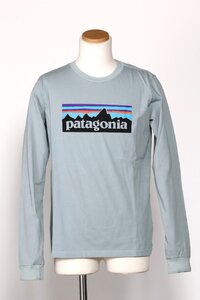 わけあり 汚れ B品 パタゴニアキッズ L/S Tシャツ スカイブルー サイズXXL PATAGONIA KID