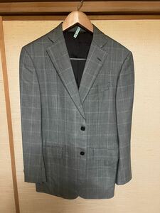 ■BARNEYS NEW YORK バーニーズ ニューヨーク SUPER 130’S 46 VITALE BARBERIS CANONICO スーツ チェック トラッド 渋い 