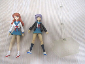 ≪20≫★希少？当時物★美少女　figma 涼宮ハルヒの憂鬱 　長門有希＆ 朝比奈みくる 制服Ver. フィギュア 2個セット★