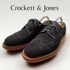 CROCKETT&JONES ウイングチップ  BANGOR ネイビー　25.5