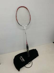 M　YONEX　バドミントンラケット　キズ少　NANORAY　i-SPEED　レッド