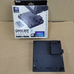 98。GAME BOY PLAYER ゲームボーイプレーヤー 本体のみ ブラック にん 任天堂 ゲームキューブ 動作確認未