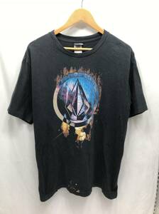 VOLCOM 半袖 Tシャツ プリント メンズ L ブラック ボルコム 24092501