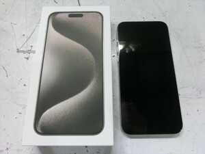 T【4つ-52】【60サイズ】▲極美品/Apple iPhone15 Pro Max/SIMフリー/256GB/IMEI判定【-】/簡易動作確認済/スマートフォン/スマホ