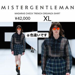 【MISTERGENTLEMAN】トレンチチェックシャツ【定価¥42,000】　ミスタージェントルマン
