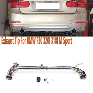 ●エキゾーストマフラーチップ,ダブルアウト,カーボンファイバー,ステンレススチール,BMW,320i,318i,f30,3シリーズ,2013-2016