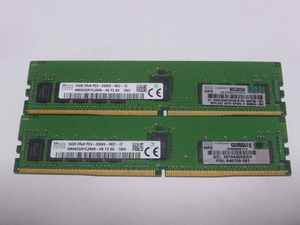 メモリ サーバーパソコン用 SK hynix DDR4-2666 (PC4-21300) ECC Registered 16GBx2枚 合計32GB