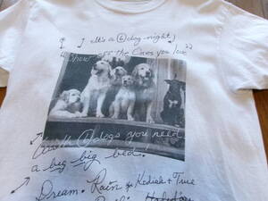 レア bruce weber ブルースウェーバ BIOTOP　ドッグフォト 両面プリントTシャツ M