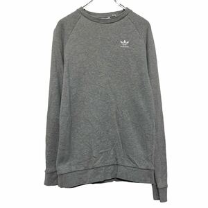 adidas プリント スウェット トレーナー アディダス XS グレー ラグラン 古着卸 アメリカ仕入 a609-5359