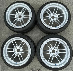 【極上品】ENKEI RPF1 18インチ 9.5j＋38 accelera 651SPORT 255/35r18 4本セット バリ溝 ハイグリップ pcd114.3 5h エンケイ