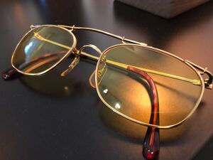 【超美品】B&Lボシュロム デコメタル ソフトスクエア【Old Ray-Ban】 Deco Metal Soft Square ゴールド G-15 XLT