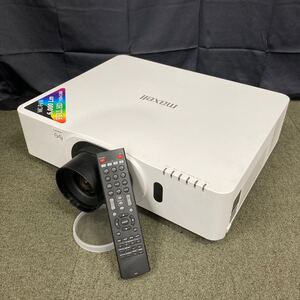 3$【売り切り】maxell マクセル プロジェクター 6000Lm MC-F650 ホワイト フルHD 1920×1200 リモコン付属 動作確認済み 映像機器