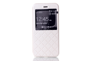 iphone6plus レザーケース アイフォン6sプラス ケース iphone6splus フリップケース 手帳型 Bホワイト