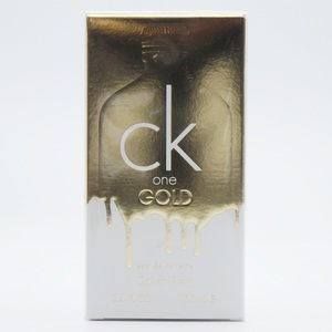 C23-477【未開封】Calvin Klein カルバンクライン ck one GOLD シーケーワン ゴールド 100ml オーデトワレ メンズ 香水 新品 未使用 