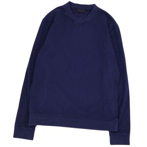 プラダ PRADA 2021年 スウェット トレーナー Tシャツ ロングスリーブ 長袖 ロゴ トップス メンズ XXL ネイビー cf10dm-rm10f12098