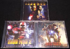 アイアンマン1・2・3 サントラCD3枚★Ramin Djawadi/John Debney/Brian Tylerスコア盤IRON MANブライアンタイラー アベンジャーズ 輸入初盤