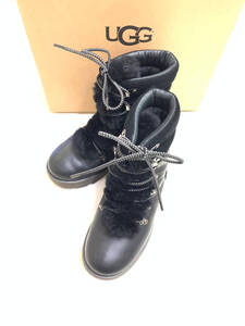 UGG　アグ　1017493　VIKI　WATERPROOF　BOOTS　ビキ　ウォータープルーフ　ブーツ　US8　25cm　BLACK　箱付