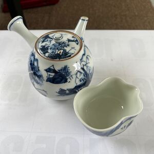 煎茶道具 急須 茶注 染付 青華 