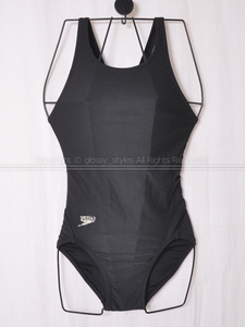 L1250-32■旧SPEEDO スピード スーパーT 女子スイミングスポーツ水着 黒 M