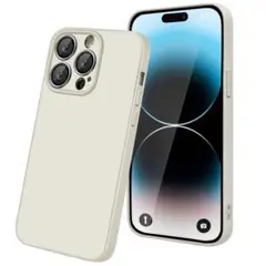 iPhone 14ProMax ケース シリコン オフホワイト マット質感