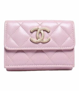 シャネル 三つ折り財布 ゴールド金具 マトラッセ レディース CHANEL [0502初]