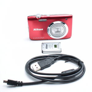 B#6180 Nikon デジタルカメラ COOLPIX A100 光学5倍 2005万画素 レッド A100RD