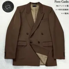 極希少 70S Pierre Cardin ロゴ ダブル テーラードジャケット