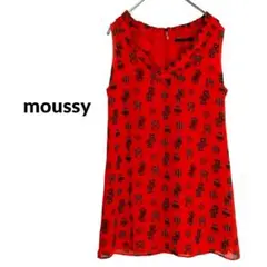 S2123【moussy マウジー】2　Vネック ノースリーブ ワンピース