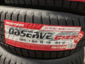 【320】4本セット！格安.新品　TOYOタイヤ スタッドレス　OBSERVE GARIT Giz2　 185/60R15　2020年製造