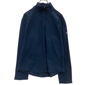 berghaus ハーフジップ フリース プルオーバー レディース XL～ ネイビー 袖ロゴ アウトドア ロンT 古着卸 アメリカ仕入 a611-8534