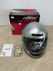 (3116) 未使用保管品 X-EUROPE ヘルメット XF-505 シルバー フリーサイズ