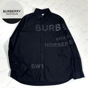 BURBERRY バーバリー　ホースフェリー　ビッグロゴ　ドレスシャツ　ブラック