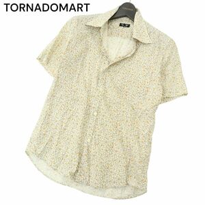 TORNADOMART トルネードマート 春夏 花柄 フラワー★ 総柄 半袖 シャツ Sz.L　メンズ 日本製　A4T07115_6#A