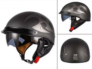 2024年 新品 カーボン製 ツーリング ジェットヘルメット 
