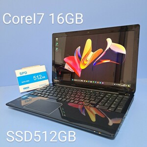 ★最強Corei7★/メモリ16GB/新品SSD512GB/Windows11HOME/T554/76LB/Office2019H&B/ブルーレイ/カメラ/東芝/dynabook/TOSHIBA/フルHD液晶