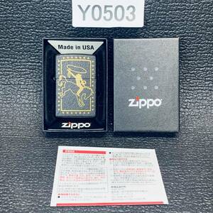 ZIPPO 未使用　AMERICAN ロディオ BLACK MATTE　オイルライター　アート ジッポー　2016年製 化粧箱有り Y0503