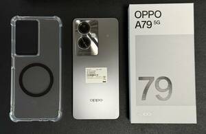 超美品 SIMフリー OPPO A79 5g Ymobile版 A303OP ミステリーブラック（ガラスフィルム&TPUケース&マグネット付）