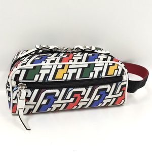 【中古】Christian Louboutin セカンドバッグ ブラスターナイロンポーチ マルチカラー ホワイト