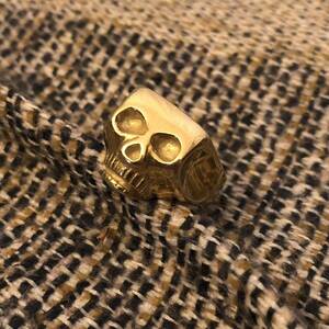 Flash Point フラッシュポイント 【 18K GOLD JIM SKULL RING ゴールドジムスカルリング 】 指輪 ドクロ 骸骨 イエローゴールド 金