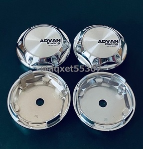 ADVAN ホイールキャップ 68mm アドバン レーシング センターキャップ ハブキャップ ktkt シルバーsilver 68mm 4個セット