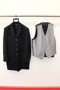 早い者勝ち！送料着払い☆2000円均一セ－ル☆タキシード☆中古☆M121-7☆L☆ブラックストライプ☆ラメ入り☆ENRICO COVERI