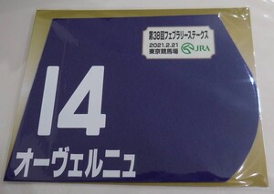 オーヴェルニュ 2021年 フェブラリーステークス ミニゼッケン 未開封新品 丸山元気騎手 西村真幸 杉山忠国