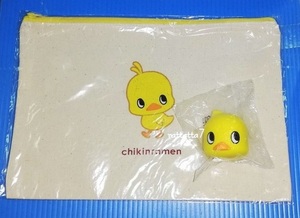 ☆非売品☆Chikinramen☆日清☆チキンラーメン☆ひよこちゃん☆オリジナルミニポーチ☆スクイズ☆セット