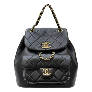 シャネル CHANEL マトラッセ チェーンバックパック AS2908 ブラック ゴールド金具 ラムスキン レディース 中古