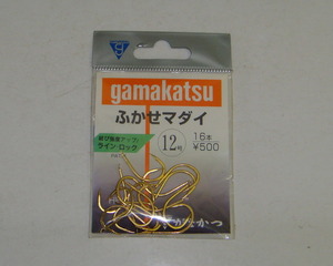 ふかせマダイ　金　12号　16本入り　がまかつ　A605　送料無料