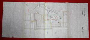 絵図 （城郭図）青森県 津軽國 弘前城 古地図 江戸時代 お城 歴史資料 インテリア 社会 教材 (レターパックライト発送）